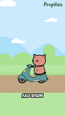 nyanyi pas naik motor itu memang ahh mantap #animasi #animasilucu #lucu #poophan #fypシ #fypgakni 