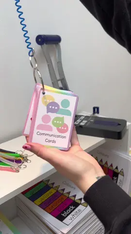 🌟 New Product 🌟  A bit of ASMR making my communication Flashcards. 60 cards in the set, perfect for children and adults who are non verbal, pre verbal or struggle to communicate.  Available on my website now 🫶🏻