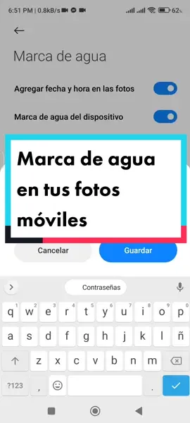 Marca de agua en tus fotos >XIAOMI<  #tecnologiaparami #trucosparacelular #android #movil #xiaomi 