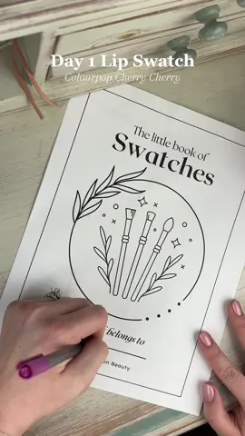 Day 1 of swatching every lip I own 💄I made my own swatch book so I can keep track of all my makeup products 🤌 #makeupswatch #lipswatch #BeautyTok #makeuptiktok #lipstick #colourpop #animalcrossingnewhorizons 