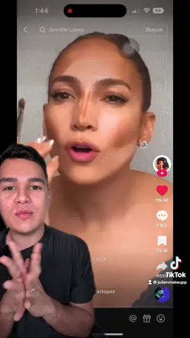 Esta es la técnica de contorno que utiliza Jennifer López !! 😱😱😱 #contour 