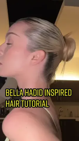 BELLA HADID INSPIRED HAIR TUTORIAL 😍 #bellahadid #hairtutorial #modeltips #modeltok #modeltiktok #beautytips #hairtransformation 