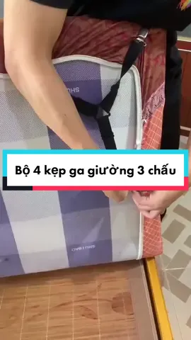 Bộ kẹp ga giường chống trượt, giúp giữ phẳng ga #giadungtienich #chamsocnhacua #gagiuong #kepdrapgiuong #giuongngu #review 