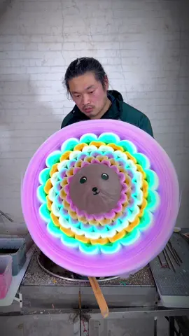 Cotton candy art flowers