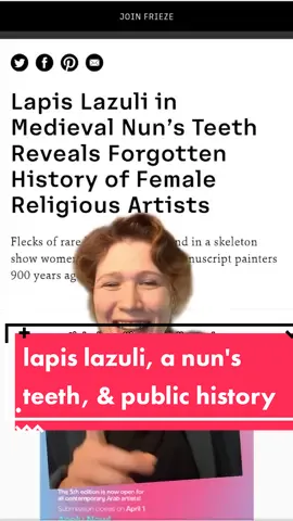 Replying to @theboyfromnorfolk YES BUT ALSO let's talk about how historical research gets reported on!! #medieval #medievaltiktok #History #historytok #archaeology #nun  #nuns #lapislazuli #manuscripts #art #arthistory 