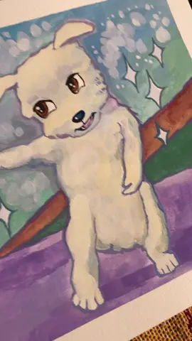 painting the barbie dogs so they leave my mind #gouache 