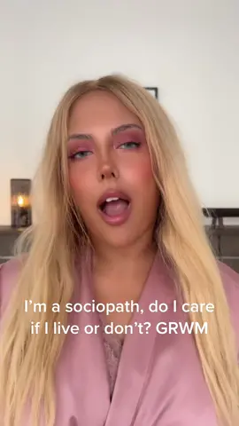 Diagnosed sociopath, do I care about my own life?  #aspd #fyp #foryou #viral #grwm #makeup 