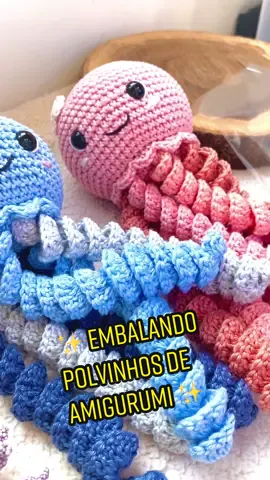 Aumente o som 🔊💜🍃#amigurumi #embalagem #polvinhos #amigurumipolvo #amigurumiparabebe 
