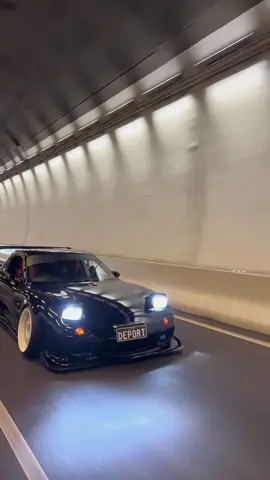 wink wink #fy #viral #carsoftiktok #carsofinstagram #mazdarx7 #mazda #rx7 #rotary #rx7fd #static #stance #cars #deport #jdm #tanrx7 #widebody #tunnelruns 