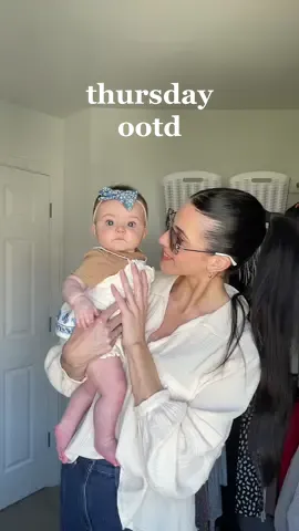 thursday outfits 👏🏻🤎 you can use my code SAVIHULL for 10% off these cute sunnies 🌞  #babygirl #mommydaughter #momgirl #girlmom #sahm #youngmom #5monthsold #fashion #beauty #Lifestyle #momtok #MomsofTikTok #babiesoftiktok #babytok #girly #OOTD #babyootd #outfitideas #outfitoftheday #girlythings #cleangirl #aesthetic #cleangirlaesthetic #sojosvision 