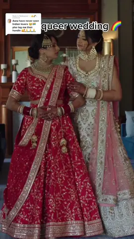 Replying to @Bellaspearl ✨👼🌈 have you seen an Indian queer wedding before? Here you go🤗Indian queer couple 🌈 love is beautiful that’s why love is love❤️❤️❤️ tag them if you know them #lgbtcouples #fyp #LoveIsLove #lesbiancouple #indianlesbiancouple #cocosturv 