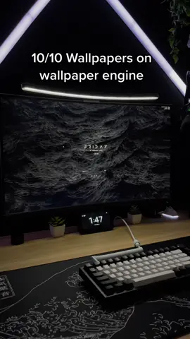 10/10 For me #wallpaperengine #wallpaper #coolwallpapers #livewallpaper #desksetup #officedesk #pcsetup #techtok #pctips #vibes #keebtok 
