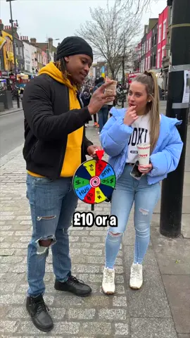 £10 or a spin on the wheel!