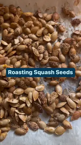 Roasting your squash seeds is a great way to give yourself a great crunchy snack full of fiber, protein and magnesium.  They’re super easy to make as well! Simply rinse the seeds in a colander in the sink to remove the pulp. Spread the seeds out on a lined cookie sheet. Add your favorite seasoning Bake in the oven at 350 degrees, stirring occasionally, until they become slightly toasted and start to turn brown.  Try to stay out of them!  #butternutsquash #butternutsquashseeds #squashseeds #healthysnacks #masoncookswithmom #roastingseeds #kitchentips #nowastedfood 