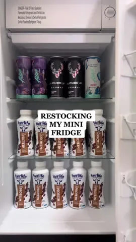 i love restocking this fridge 🤩 #fyp #Fitness #gym #protein #GymTok #organization #fridgerestock #buckedup #alaninu 