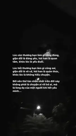 Thứ tàn nhẫn nhất trên đời không phải là chuyện ai rời bỏ ai, mà là lòng dạ của một người khi hết yêu mình. #tamtrang #tinhyeu #xuhuong #fyp #hthai_02 