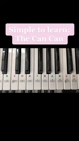 Simple to learn: the can can #LearnOnTikTok #electronickeyboard #keyboard #organ #piano #tutorial #howtotiktok #play #fyp 