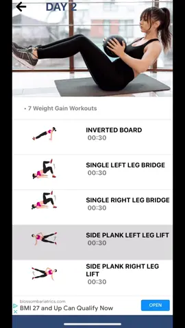 Using this WeightGain app in the morning that gives me the routine for the day 🙆🏽‍♀️ #goodmorning #weightgain #stretch #workout 