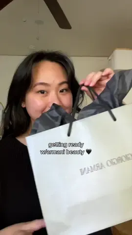 get ready with me and @armanibeauty 🖤 |  #luminoussilk #armanibeauty #giftedbyarmani