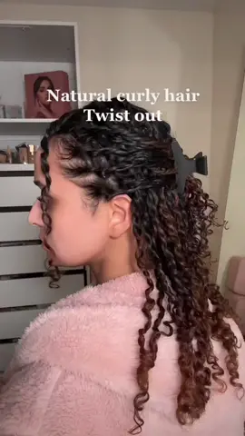 Curly hair twists 🌀✨ #curlyhair #curlyhairtutorial #hairtwist #twistouts #hairtok  #melaninhaircare  