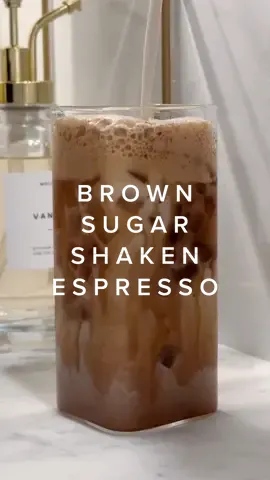 Brown sugar shaken espresso with macadamia milk 🤍☕️ #brownsugarshakenespresso #starbucksathome #latte #coffeeaddict #coffeetiktok #shakenespresso #starbucksdrinks #nespressorecipes #latterecipe #viral #asmr #asmrsounds #satisfying #fyp #foryou #asmrcoffee 