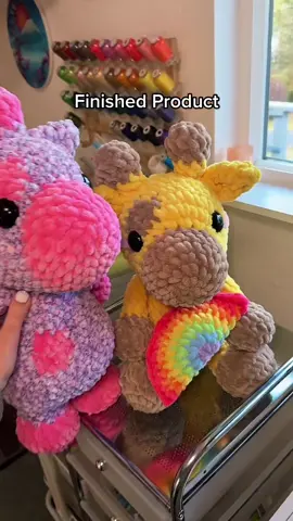 Finishing touches!  . Yarn premier xl sprinkles link in bio  Pattern available on my Etsy  . #crochet #crocheter #crochetgiraffe 