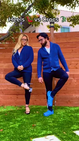 Heels👠 vs Crocs🐊… Who won?!? @realadamrose #dance #heels #crocs #challenge 
