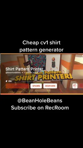 Published it today, hope you like! #cv1 #circuit #re #recroom #tutorial #print #printer #vr #newbootgoofin #art #shirt #makerpen #random #sheesh #game #gaming 