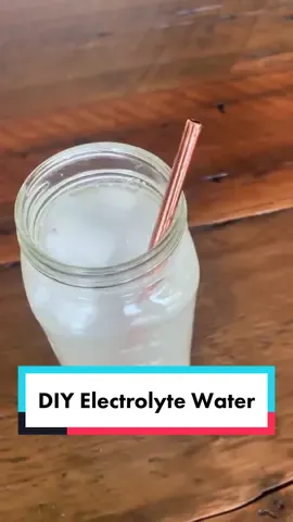 Skip the bottles and packets! Make your own homemade electrolyte water the next time you need a hydration boost. ⚡️ #electrolytes #electrolytedrink #electrolytewater #hydrate #stayhydrated #endurancetraining #Running #DIY #homemade #Recipe