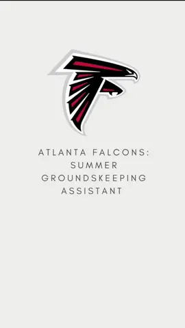 Atlanta Falcons grounds summer position! Link in bio! 🤍 #womeninsports #atlantafalcons #atl #atlanta #nfl #football #intern  