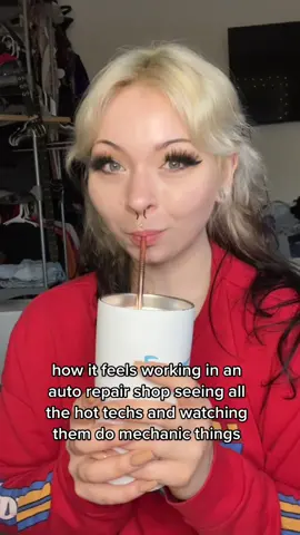We’re not gonna talk about how red my eyes are here #carguy #fyp #altgirls #alt #mechanic #bluecollar 