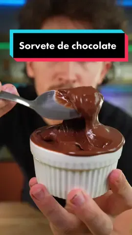 SORVETE DE CHOCOLATE (fácil) #cheffotto #comida #tiktokreceita #receitasfaceis #sorvete #chocolate #sobremesa #doce 