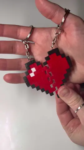 Couple Keychain idea💞 #minecraftheart #claycraft #claykeychain #giftidea 
