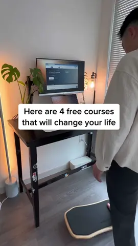 4 free courses that will change your life #productivity #onlinecourse #Tech #techtok #lifehacks #desktour #designer #ux #productivityhack #wfh #developer #softwareengineer #tips #notion #wellness #personalgrowth #personalgrowthtips 