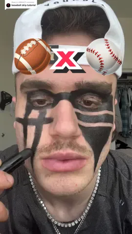 Replying to @nfltiktok7 this is the best Eyeblack I have ever done ##fyp##viral##funny##sports##baseball##football