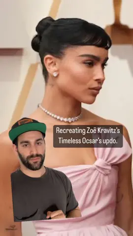 #oscars #zoekravitz #recreation #hairtutorial #hairstyle #updo #fyp #breakfastattiffanys #audreyhepburn #academyawards 