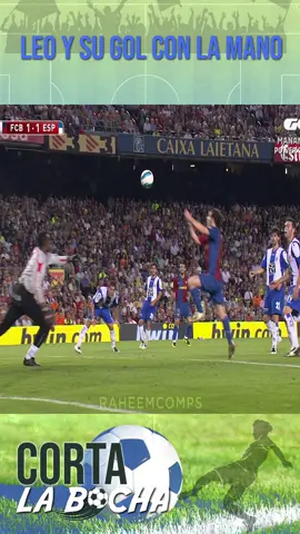 Messi y su gol con la mano #Leomessi #messi #barcelonaespanyol