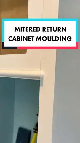 Under cabinet Moulding…mitered returns. #DIY #asmr #trim #carpentry #wood #saw #contractor #renovation #carpenter #weldwood #dap #kitchenremodel #tools 