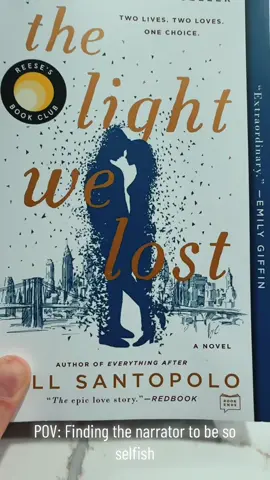 THIS book, but wanted Lucy to stop being so selfish!  #BookTok#booktoker#books#viralbooks#mustreadbooks#mustreads#foryoupage#foryou#fyp#favoritebooks#memorablebooks#bookhaul#target#bogo#bookworm#bookish#thelightwelost#jillsantopolo#Love