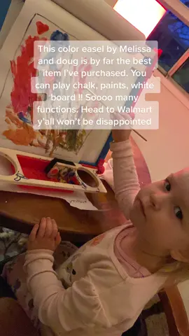 @melissaanddoug let me just tell anyone with littles. Run to Walmart and pick up one of these easels.  You can do whiteboard chalkboard, paint board.! Worth the money people! Worth the money @@walmart