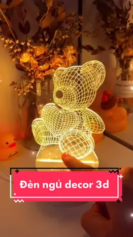Đèn ngủ decor 3d #denngu3d #denngu #dendecor 
