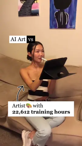 Which one looks better? #aivshuman #aiartvshumanhand #aivsartists #artreel #artreelsvideo #portraitdrawingartist #ipaddrawings #portraitart #parttimeartist #portraitdrawingcommission #aiportrait #인공지능초상화 #미술하는여자 #초상화그림