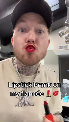 Lipstick 💄Prank on my fiancée, this went a lot worse then I expected.. literally sleeping on the couch tonight lol 🤦🏼‍♂️