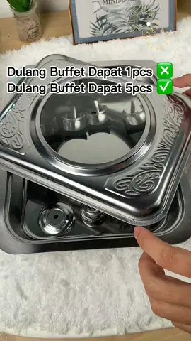 5pcs/set stainless steel buffet tray untuk kenduri Ramadan buka puasa #swissthomas #tray #buffet # buffettray #dulang #puasa #bukapuasa #Ramadan #stainlesssteel 