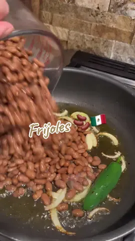 This is about 2 cups of beans, you'll have to continuously add water as it will evaporate while they cook.  Altogether it will take about 3 to 4 hours to cook. Salt to taste at the end. When I fry them, I like to sauté some onion and garlic before adding might beans for extra flavor. ♥️👩🏽‍🍳 🫘 • ##frijoles##beans##mexicanbeans##frijolesdelaolla##refriedbeans##mexicanfrijoles##bean##pintobean##mexicanrecipes##recetas##Receta##good##yum##tastie##tasty##Foodie##chef##chefsoftiktok##frijolito##frijol#🫘