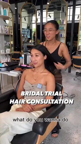 BRIDAL TRIAL - HAIR CONSULTATION! 👰🏻‍♀️ Liny wanted a half up half down look but there are so many variations!  Break down the style and ask as many questions to understand what your bride wants! Hair by @chrisstylesmaihair at @ultrafadebyrich  #sydneyhair#bridestobe#wedding#bride#halfuphalfdown#hairinspo#hairconsultation 