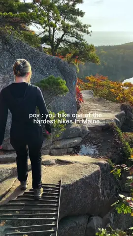 One of Maine’s Hardest Hikes 👇 📍Beehive Loop Trail - Acadia National Park - Maine  If you are looking for an adventurous hike with amazing views, the Beehive Loop Trail is one you need to hike. You can expect steep staircases, many iron rungs, and tons of exposed cliff faces.  🥾The Beehive Loop trail is the Acadia National Parks most trafficked hike where people push their minds and body past their comforts. There is 508ft of elevation gain during this hard, 1.5mile roundtrip hike. Download #alltrails to find out more! 📝If you’re planning a trip to Maine add this to your list because but make sure to check the weather because doing this trail with ice or when it’s wet is not enjoyable the least bit.  🤝Make sure to follow @ourfulltimeadventure for more hikes you MUST go on in 2023! #travelling #traveler #tourism #Hiking  #Outdoors #hikingadventures #trekking #hike  #camping #acadianationalpark❤️ #beehive #outdoor #backpacking #forest #barharbor #trail #trees #lake  #barharbormaine #mainelife #acadianationalpark #outside #hunting #acadia #maine 