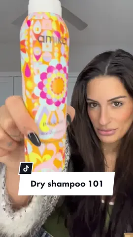 PART FLIP SPRAY REPEAT - a little dry shampoo 101 using the @amika perk up dry shampoo aka the #1 dry shampoo in the US 😜 #amikapartner 