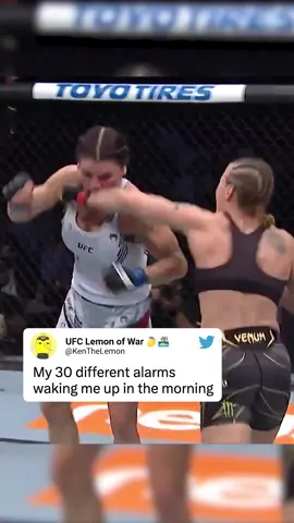 Quite an alarming awakening ⏰ (h/t KenTheLemon/TW) #UFC #mma #valentinaschevchenko #memes #punch #alarm 