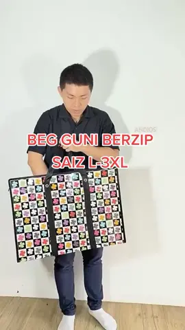 Beg Guni Berzip saiz L - 3XL boleh menampung berat sehingga 70kg #begguniberzip #butikviral  #fypシ゚viral  #tiktokshop 